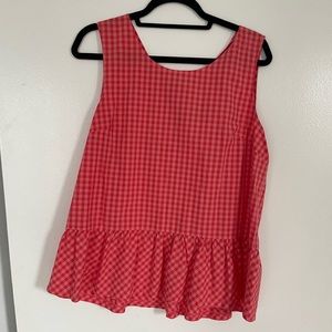 Gingham jcrew summer top